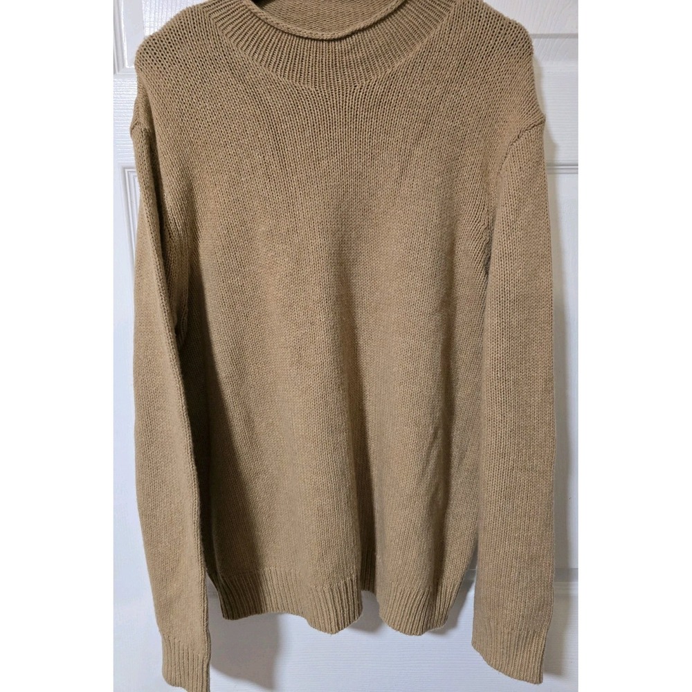 Vineyard Vines Men Camel Chunky Roll Neck Mernino‎ Wool Blend Sweater XL New